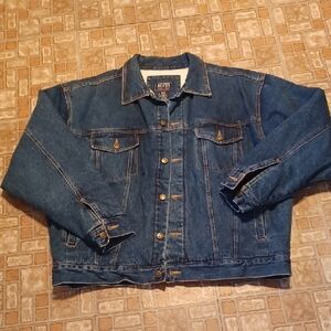 Merrill & Forbes Men's Classic Blue Denim Jacket Lined Size 2xlarge